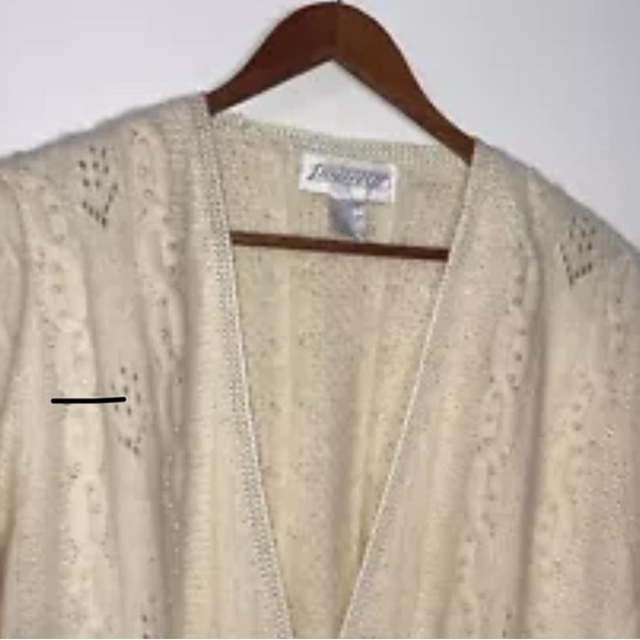 Womens Vintage Sideffects Sweater, Lambswool & Angora Blend, Cream, size M, EUC! - Picture 3 of 4